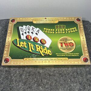 Let It Ride & Three Card Poker Texas Hold 'Em Home Casino Card Game Night - READ
